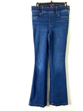 SPANX High Waist Pull On Flare Jeans Shaping Stretch Denim Slimming Fit